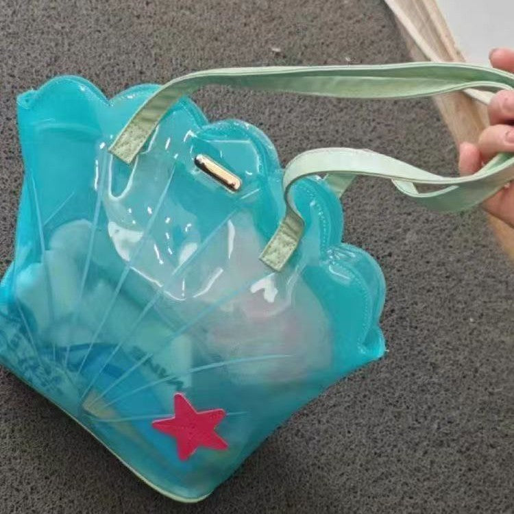PVC Shell Clear Tote Shoulder Bag