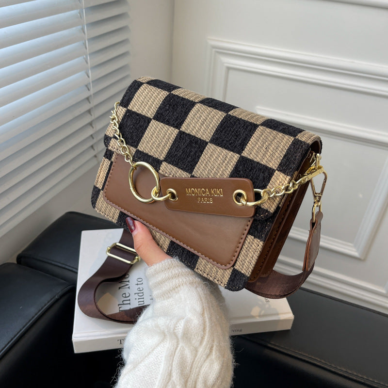 Checkerboard Mini Square Crossbody Bag