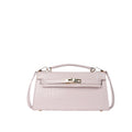 Crocodile Pattern Kelly Bag, Women Shoulder Crossbody Purse