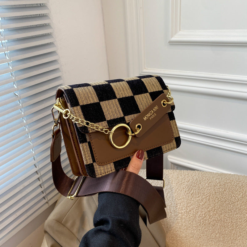 Checkerboard Mini Square Crossbody Bag