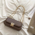 French Vintage Chain Baguette Crossbody Bag