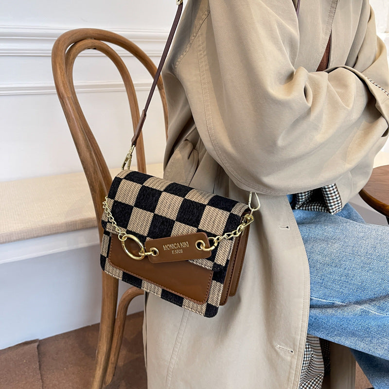 Checkerboard Mini Square Crossbody Bag