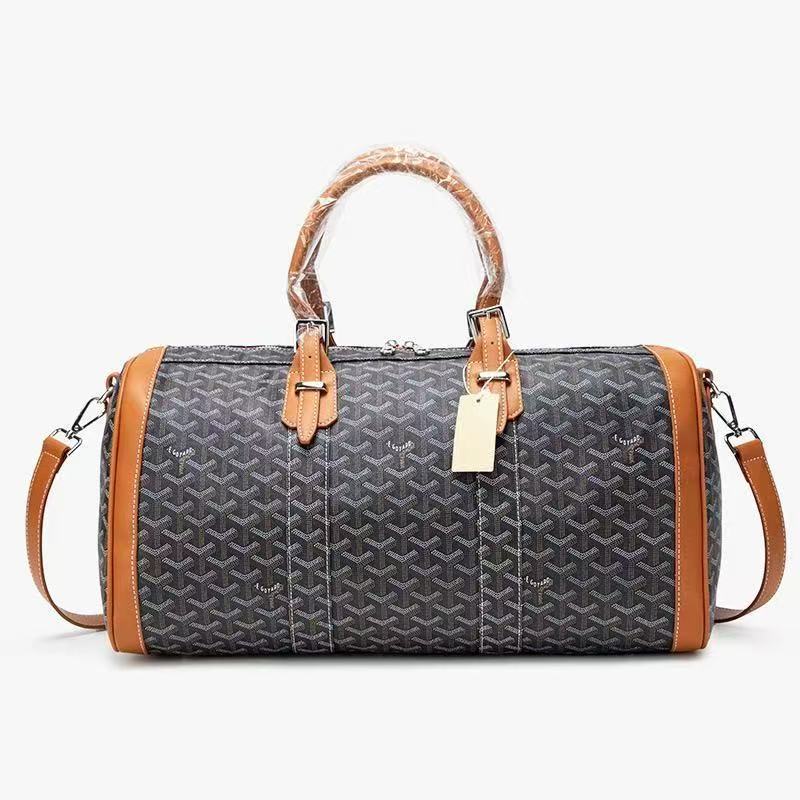 Goyard Style Printed Travel Duffle Bag