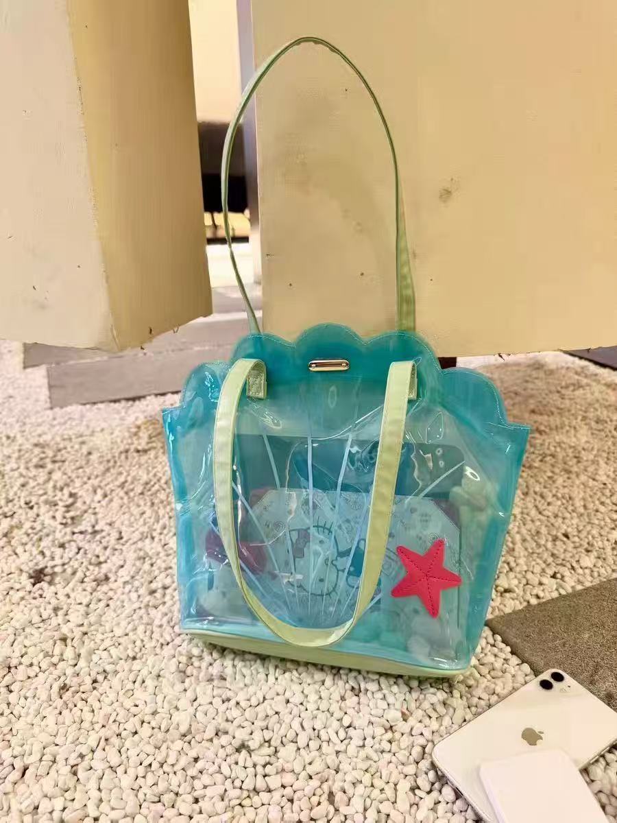 PVC Shell Clear Tote Shoulder Bag