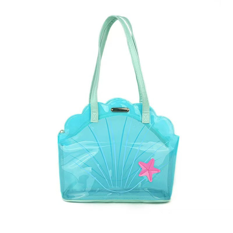 PVC Shell Clear Tote Shoulder Bag