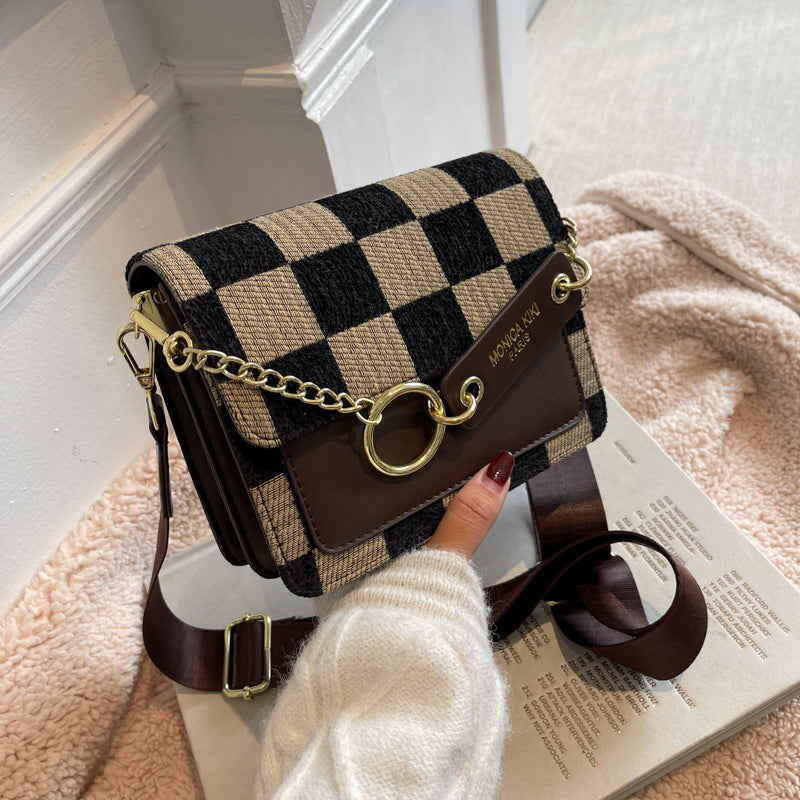 Checkerboard Mini Square Crossbody Bag